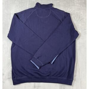 Bobby Jones Men's Sz L Pima Cotton Golf 1/4 Zip Pullover Sweater Blue Comfort